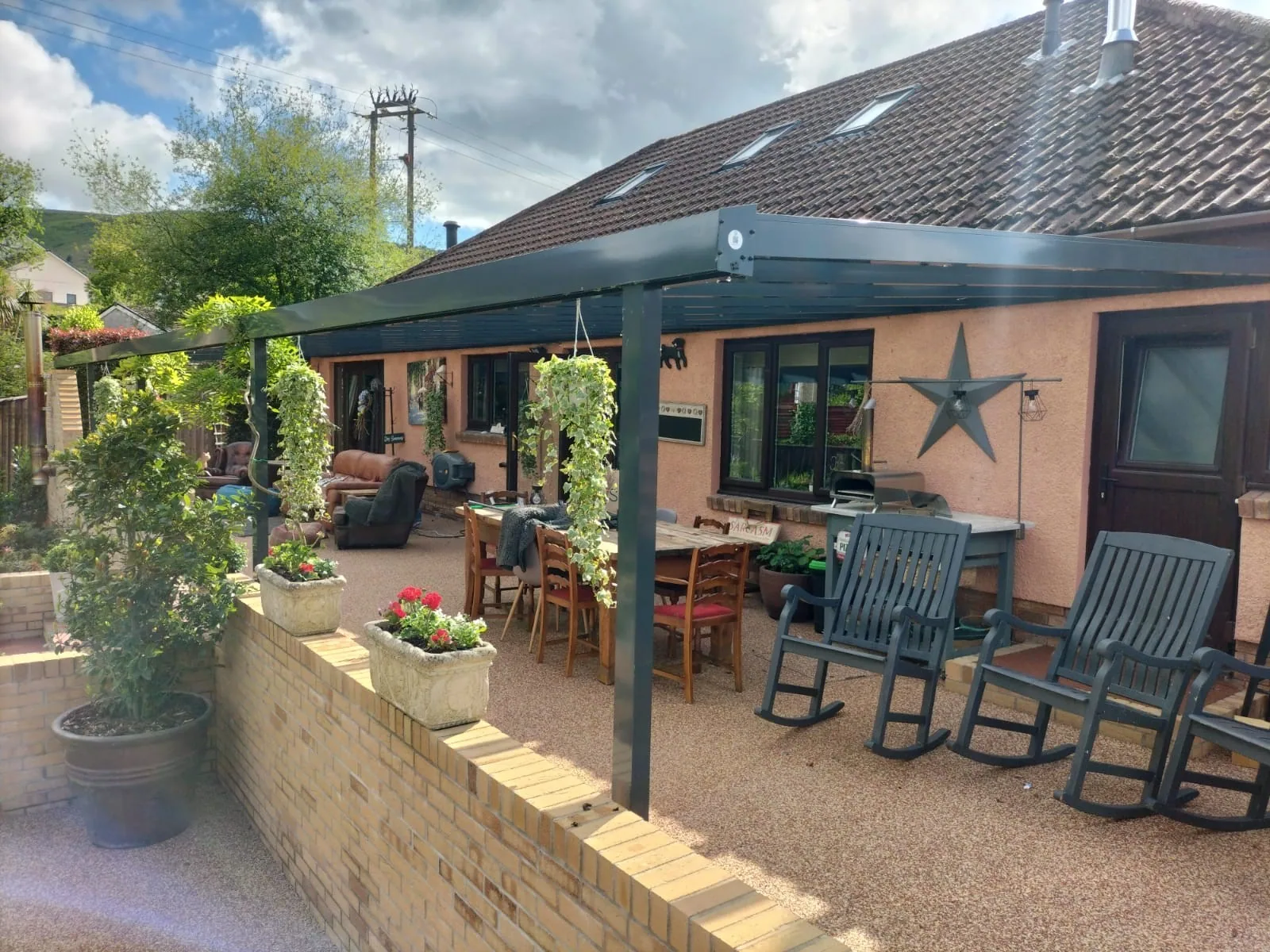 Haven veranda garden setting